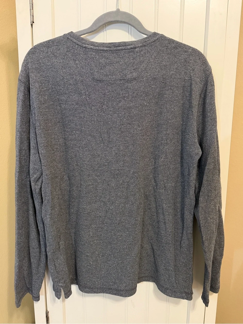 Banana Republic Pima Cotton Henley Shirt Gray Long Sleeve Men’s M